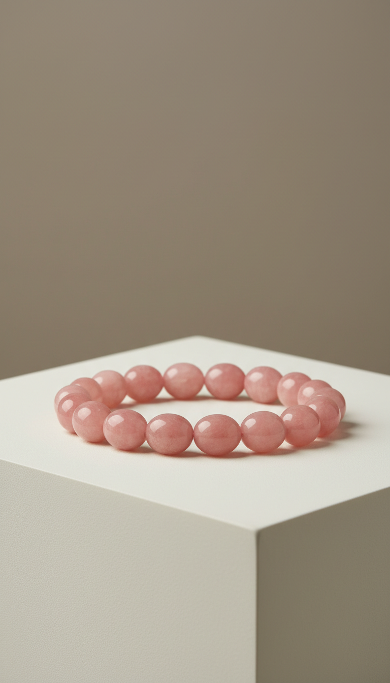Petal pink semi-precious stone bracelet