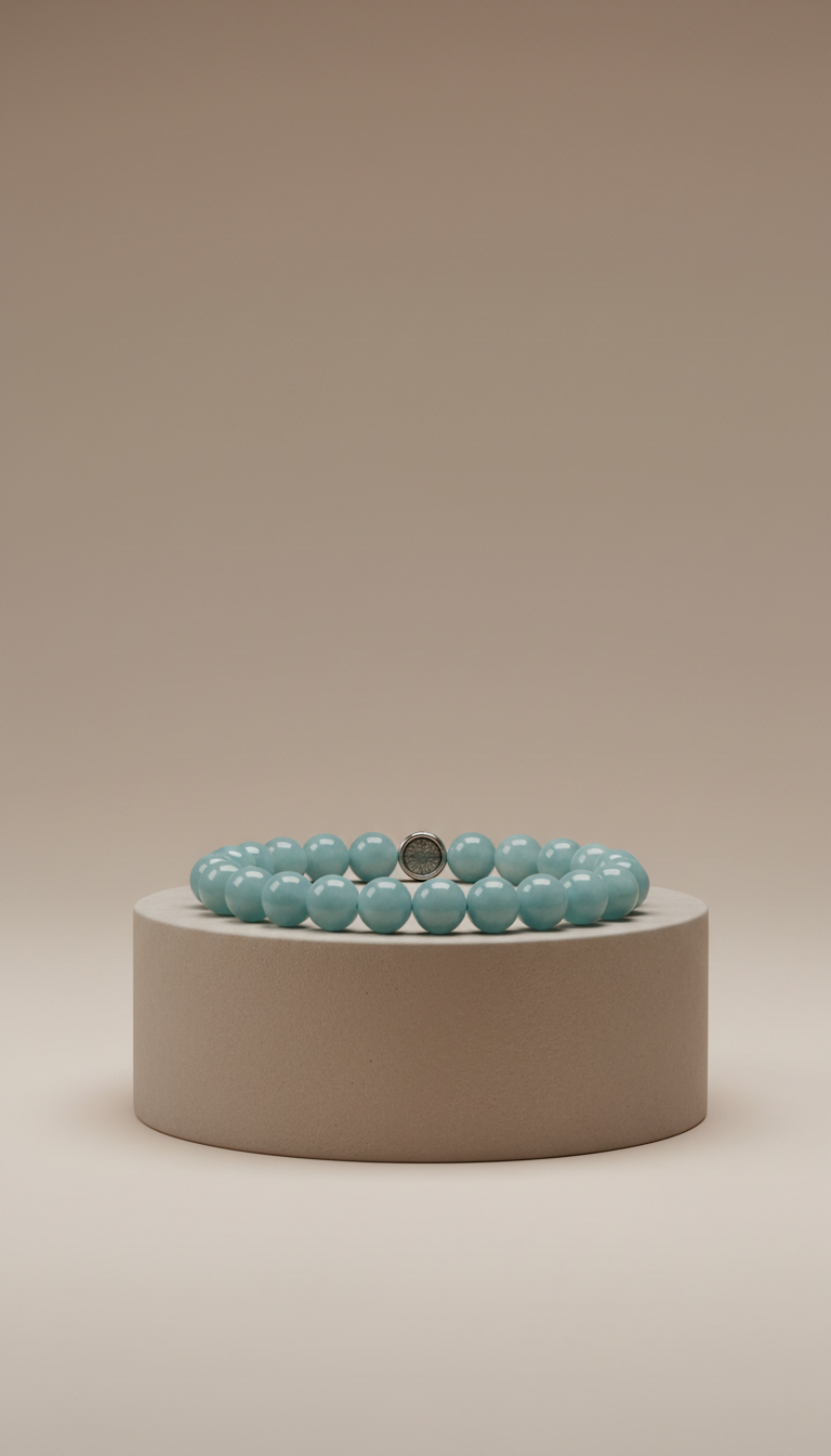 Mist aqua beaded bracelet
