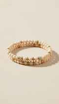 Pale Stone and Gold Rondelle Stacking Set